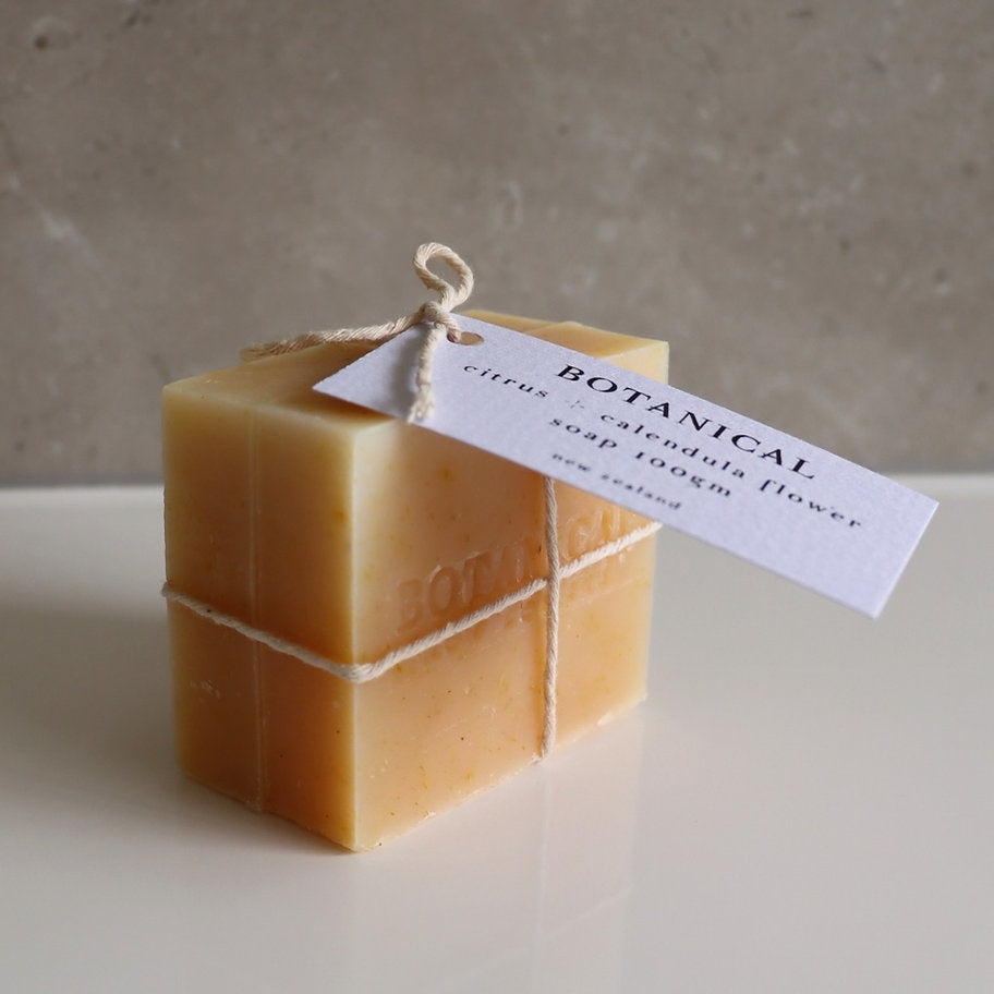 BOTANICAL - Zesty Citrus + Calendula Flower Soap - Twin Set