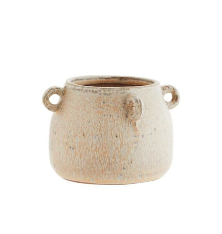 Madam Stoltz - Stoneware Pot w/rings