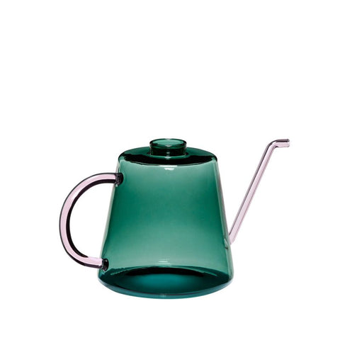 Hubsch - Flora Glass Watering Can - Teal & Pink