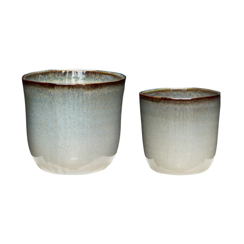 Hubsch - Azure Glaze Pots